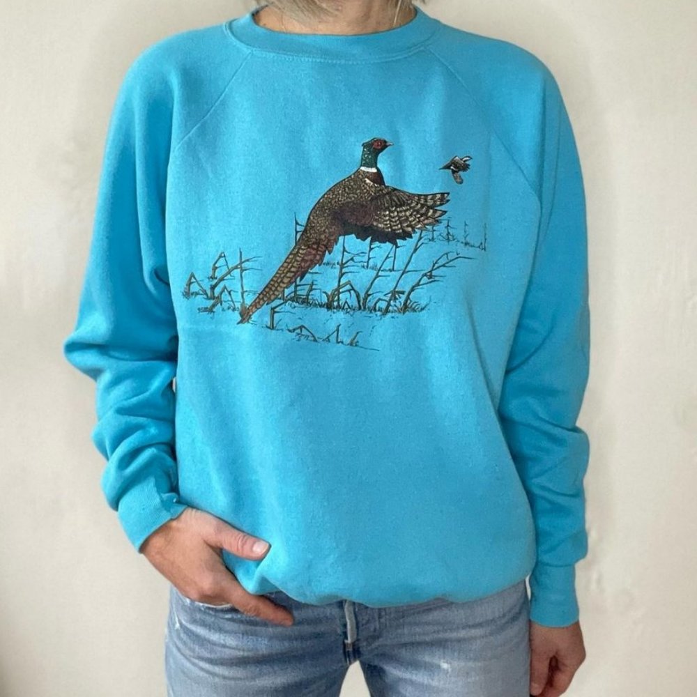 Pheasant Print Crewneck